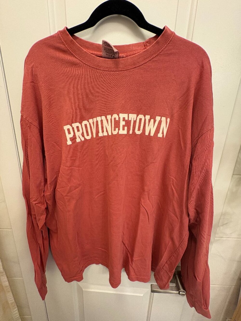 Social Goods Provincetown Long Sleeve Tee Red XL